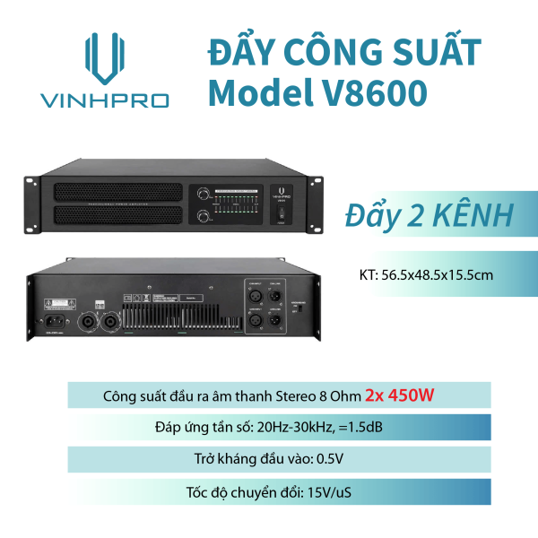 Đẩy Nhập VinhPro V8600(2X450W)