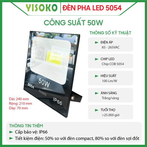 Đèn Pha Led Yisoko 5054 50w/ 100w/ 150w/ 200w