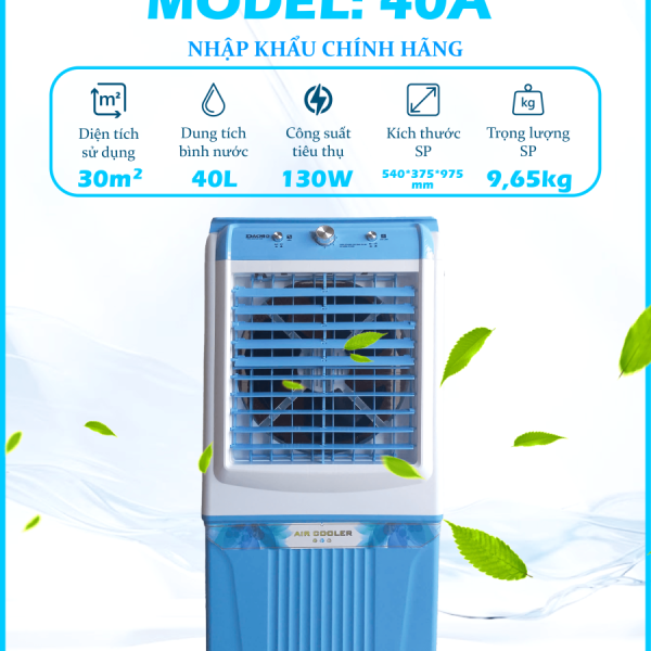 Quạt hơi nước/ Quạt điều hòa Dachio HA-40A (45L) - Tiết kiệm điện tối đa