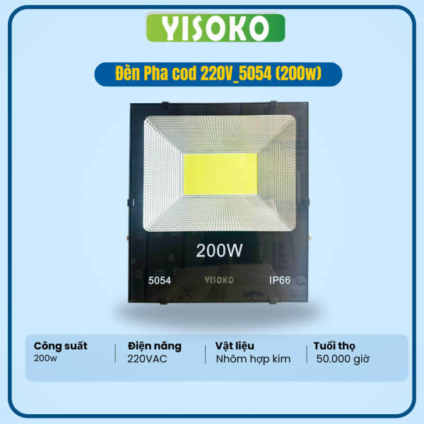 ĐÈN PHA COD YISOKO 220V_5054 (200W)