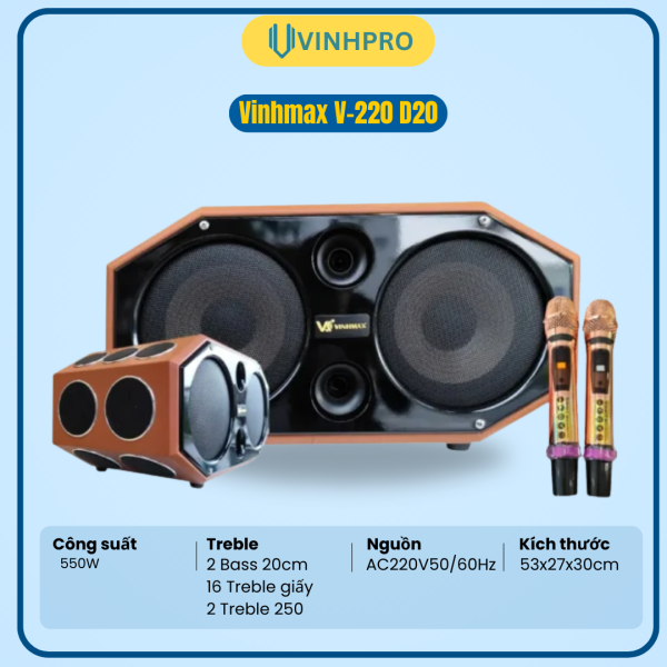 LOA XÁCH TAY VINHMAX V-220 D20