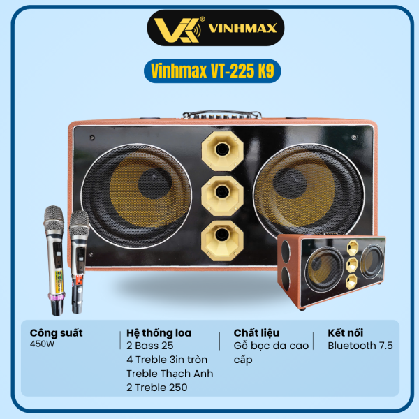 LOA XÁCH TAY VINHMAX VT-225 K9