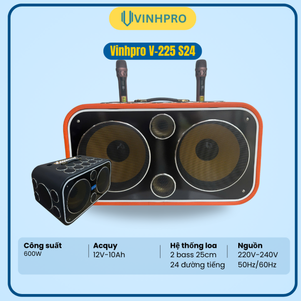 LOA XÁCH TAY VINHPRO V-225 S24