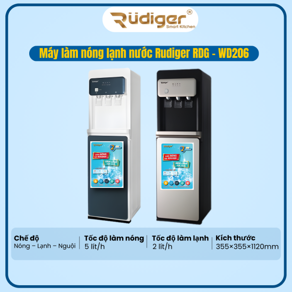 MÁY LÀM NÓNG LẠNH NƯỚC RUDIGER RDG – WD206