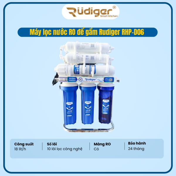 MÁY LỌC NƯỚC RO ĐỂ GẦM RUDIGER RHP-D06