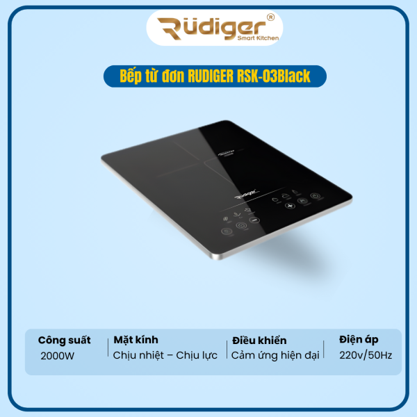 BẾP TỪ ĐƠN RUDIGER RSK-03BLACK