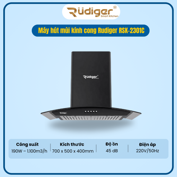 MÁY HÚT MÙI KÍNH CONG RUDIGER RSK-2301C