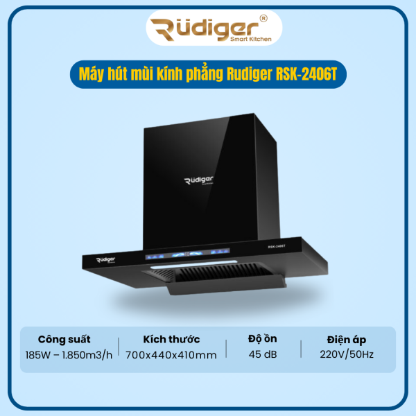 MÁY HÚT MÙI KÍNH PHẲNG RUDIGER RSK-2406T