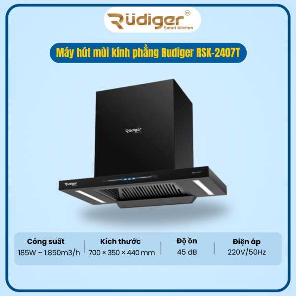 MÁY HÚT MÙI KÍNH PHẲNG RUDIGER RSK-2407T