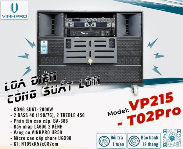 Loa điện VP215 T02Pro